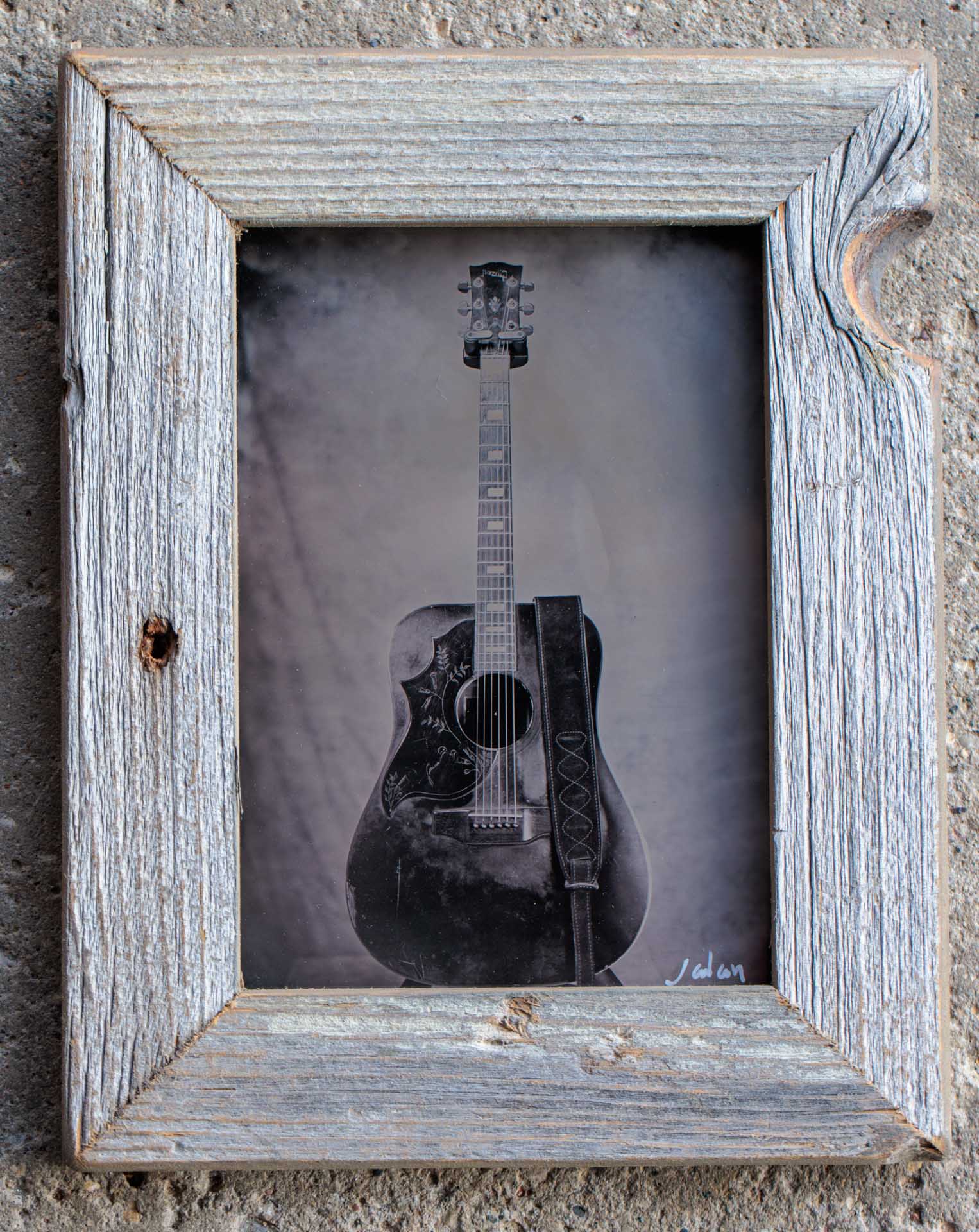 1963 Gibson Hummingbird Guitar - 5x7in Tintype