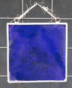 blue stained glass Ambrotype